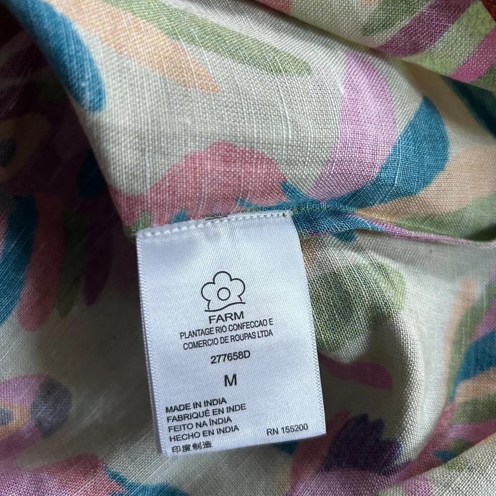 NWT Farm Rio Anthropologie Parrot Toucan Button Down Shirt, sz Med - Picture 5 of 6